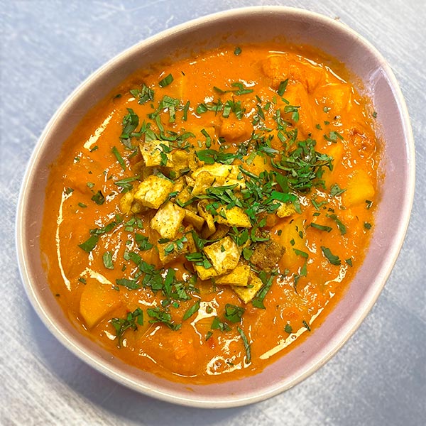 Kürbis-Kartoffel-Curry mit Kokosmilch