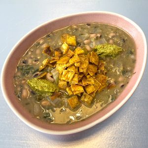 Mangold-Schwarzaugenbohnen